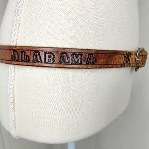 Vintage Handmade Leather Alabama Crimson Tide Name Belt - Shane